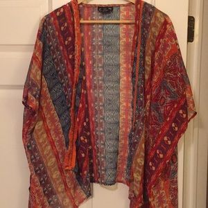 Sheer Colorful Poncho 🌺